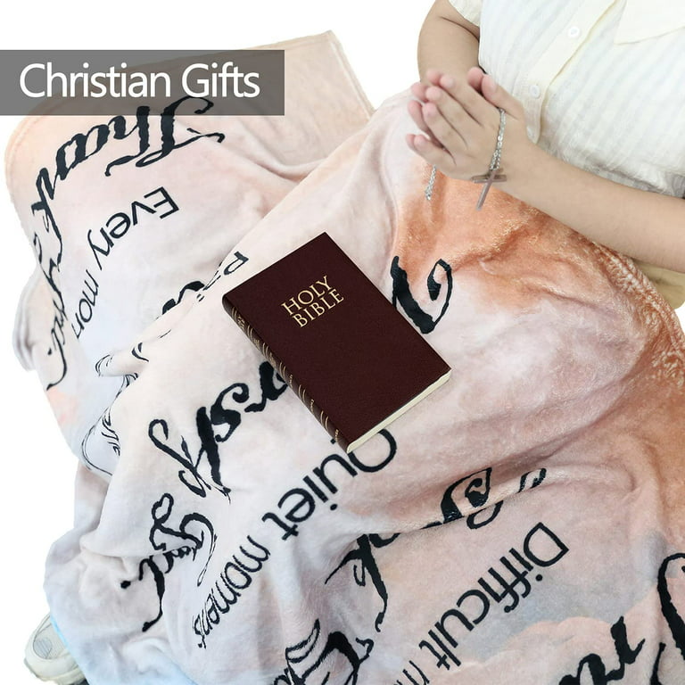Christian Scripture Blanket Spiritual Gifts for Women Religious Throw  Blanket with Bible Verse Inspirational Healing Thoughts Gifts for Women Men  Pastor Appreciation Blanket 