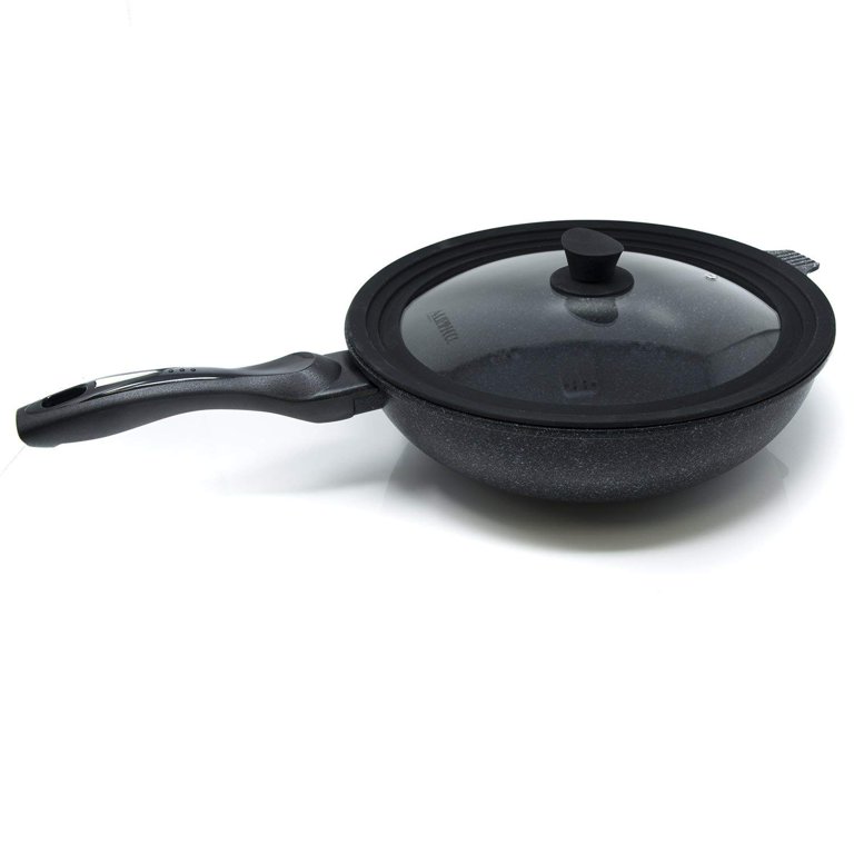 Alpha Living Universal Silicone Cookware Pots And Pans Vented Tempered Glass-Graduated Lid With Easy Grip Fits 9.5", 10" 11" (Small