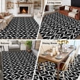 thumbnail image 5 of Large Area Rugs for Living Room Bedroom, Geometric 8'x10' Rug Washable Carpet Runner Indoor Outdoor, Modern Abstract Lines Texture Black Non Slip Floor Mats Rug for Kitchen, Patio, 5 of 8