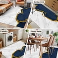 thumbnail image 6 of Navy Blue Gold Marble Washable Area Rugs 3'x5', Abstract Wave Low Pile Throw Living Room Rug Non-Slip Sturdy Edge Binding Carpet for Indoor Entryway Bedside Kitchen, 6 of 9
