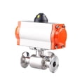thumbnail image 5 of Ball Valves 63mm 3 Way Sanitary Pneumatic Ball Valve Pneumatic Clamp Stainless Steel Double Acting T/L Type Chuck Quick Cut-off Ball Valves, 5 of 8