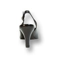 thumbnail image 4 of PEERAGE Zara Women's Wide Width Peep Toe Slingback with Buckle Dressy Pump BLACK 7.5, 4 of 6