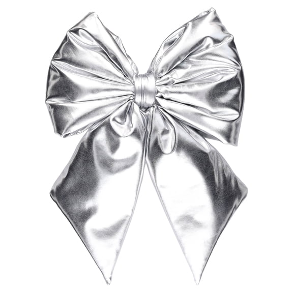 Silver Decorative Christmas Bow, 13.5", by Holiday Time
