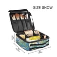 thumbnail image 3 of FORMRS Travel Makeup Bag Large Capacity Train Case Cosmetic Organizer with Adjustable Dividers, Beige Tree, 3 of 8