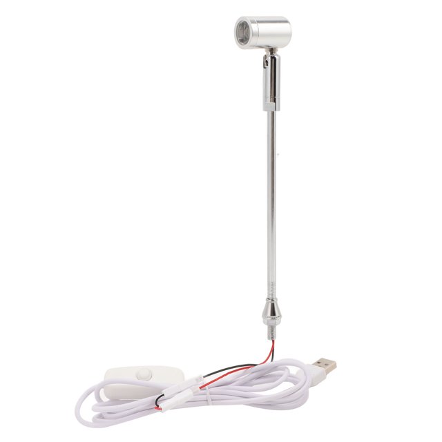 LED Spotlight, USB Powered Aluminum Alloy Rotate 180 Deg Mini Spot Lights 1W Light Source Soft Lighting Standing Portable Cabinet Spotlight for Jewellery Cabinets, Dressers