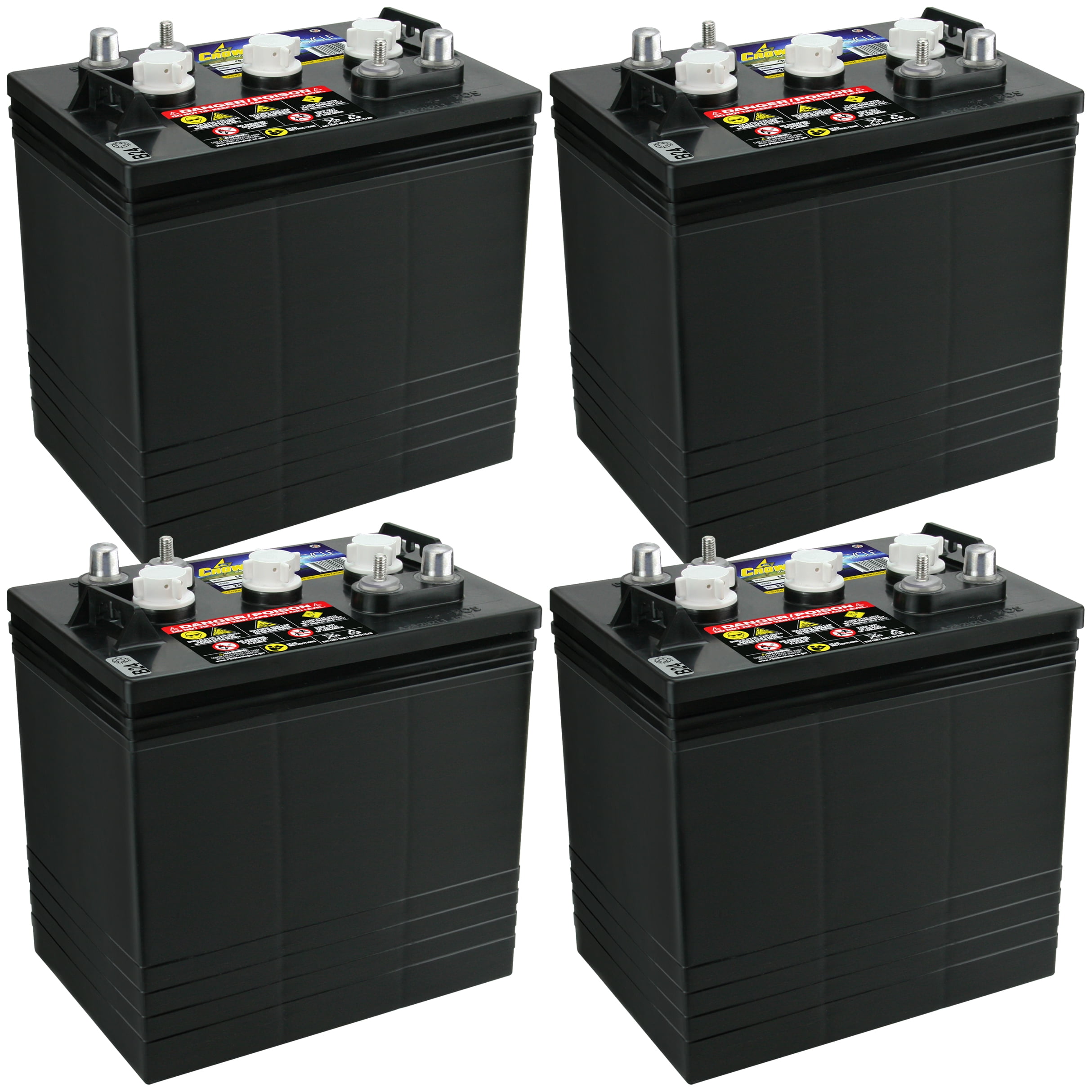 Crown Battery BCI Group GC2 6V 240AH Deep Cycle Golf Cart and Scrubber Battery X4