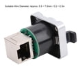 thumbnail image 3 of Conector En ángulo RJ45, Conector En ángulo Redondo Fuerte, Cable Coaxial Fácil De Transportar Para Placas De Pared, 3 of 7