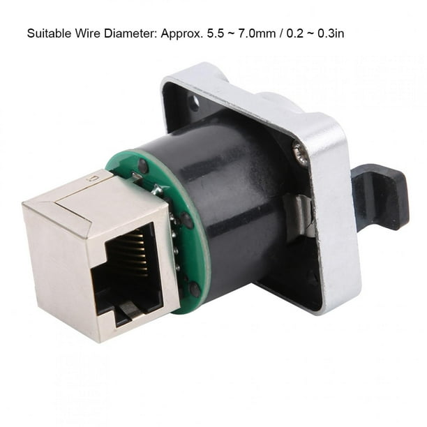 Enchufes de conector de aviación, conector impermeable en ángulo RJ45 Material PA Conector de cable YT-RJ45 Enchufe Panel de cable Chasis de alimentación Conector de cable de aviación Enchufe Unbranded 1010200085411