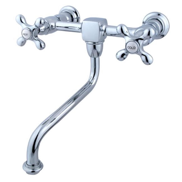 Kingston Brass Ks1211Ax Wall Mount Vessel Sink Lavatory Faucet - Polished Chrome Finish