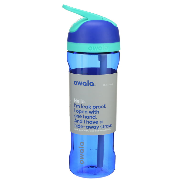 Owala Flip Water Bottle Tritan, 25 Oz., Smooshed Blueberry Blue