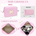 thumbnail image 2 of Gynky Makeup Bag Toiletry Bag Organizer Personalized Initial Make up Cosmetic Bags Travel Essentials for Birthday Christmas Girl Women Girlfriend Teacher Valentines Day Gifts, 2 of 9