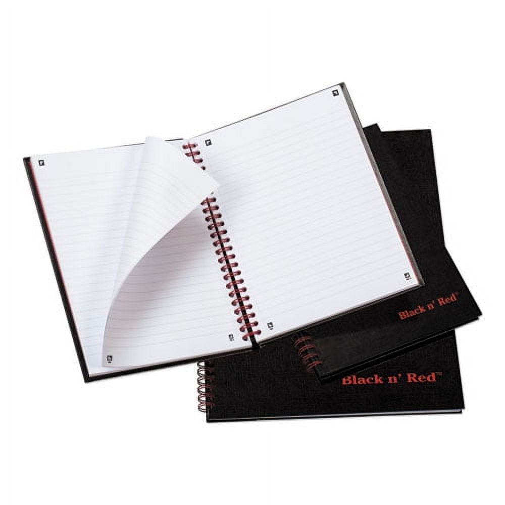 Twinwire Hardcover Notebook, 1 Subject, Wide/legal Rule, Black Cover, 8.25 X 5.88, 70 Sheets | Bundle of 10 Each