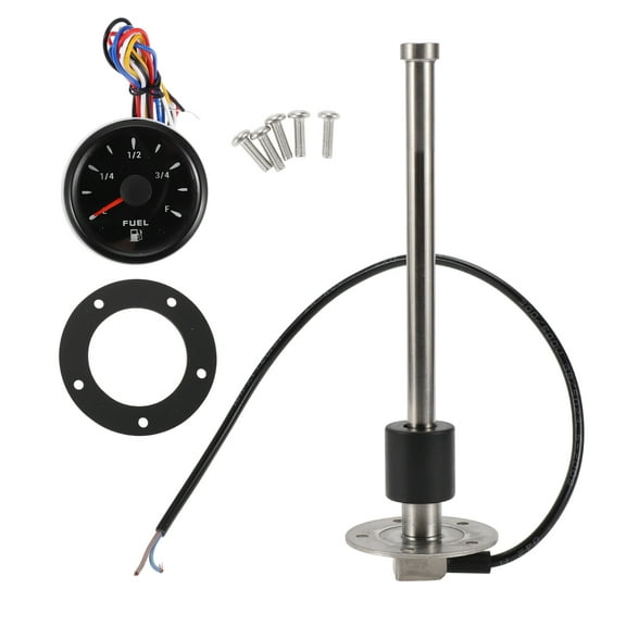 Unique Bargains 8.5" Fuel Sending Unit and Gauge Kit Boat Fuel Sending Unit Marine Fuel Sender Unit Metal 1 Set 0-190 Ohm