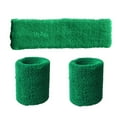 thumbnail image 1 of justharion Unisex Polyester Elastic Wristband Headband Set Solid Color Breathable Sports Basketball Sweatband, 1 of 8
