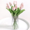 thumbnail image 3 of 5/10 piezas de flores artificiales, ramo de tulipanes, flores falsas de PE, decoración de boda, jardín, hogar, jardín, ramo, jarrón, decoración, plantas, 3 of 5