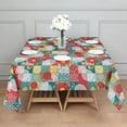 thumbnail image 3 of Pioneer Flower Floral Print Pattern Square Tablecloth, Waterproof Wipeable Spillproof Washable Table Cover for Home Kitchen Party Decor, 42"x42", 3 of 6