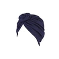 thumbnail image 2 of Minnieouse Hijab musulmán de estilo Simple con nudo de turbante, gorro cruzado con cubierta étnica, diadema de Color sólido, accesorios para pérdida de Sombreros Armada Minnieouse AP011271-03B, 2 of 6