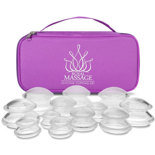 Royal Massage Silicone Cupping Therapy 12pc Set (3 Small, 3 Medium, 3
