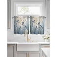 thumbnail image 2 of Half Window Curtains 24 Inches Long, Tree Birds Window Treatment Curtain Drapes, Spring Forest Oil Painting Modern Animal Short Curtains Tiers for Kitchen Over Sink, 27.5"x24", 2 Panels, 2 of 7