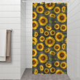thumbnail image 2 of Sunflower and Plank Grey Pattern Modern Waterproof Shower Curtain Set with 12 Hooks, Washable Decorative Bathroom Shower Curtain, 2 of 6