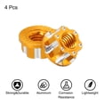 thumbnail image 3 of Uxcell Hexagonal Nuts Aluminum M4 RC Wheel Hex Nuts for 1/10 RC Model Car Upgraded Parts Pack of 4(Golden), 3 of 6