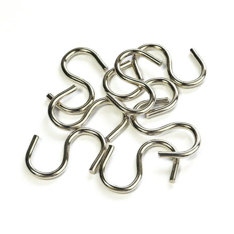 Value Essentials Mini S Hooks Connectors S Shaped Wire Hook Hangers 200pcs Hanging Hooks for DIY Crafts, Hanging Jewelry, Key Chain, Tags, Fishing Lure, Net Equipment