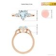 thumbnail image 5 of ANGARA Natural 1.4 ct Aquamarine and Diamond Three Stone Engagement Ring in 14K Rose Gold for Women (Size-8mm) | March Birthstone, Anniversary, Jewelry Gift for Women | Natural Aquamarine Ring, 5 of 10
