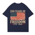 thumbnail image 5 of Trgacdwlo 1776-2026 USA 250th Anniversary T Shirt Flag Print Plus Size Womens 4th of July Tops Freedom Independence Day Red White and Blue Women's Graphic T-Shirts Blue 5XL, 5 of 5