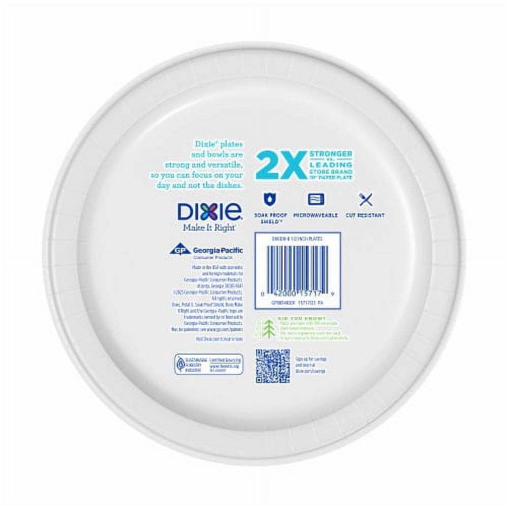 Dixie Paper Plates 8.5 Inch Disposable Plate