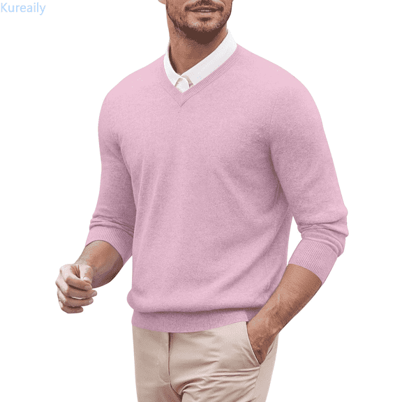 Kureaily Knit Sweater Coat Long Sleeve Casual Pullover Soft Comfortable Warm Winter Outerwear Turtleneck Top For Daily Wear Sweater for Men