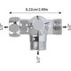 thumbnail image 2 of 2024 Solid Brass 3 Way Valve, 3 Way Diverter Valve Switch, 3 Way Shower Diverter Valve, G1/2" T-adapter, 2 of 4
