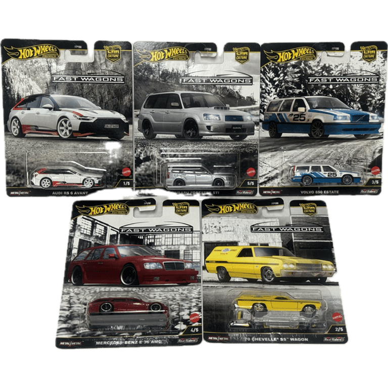 Hot Wheels Premium Car Culture Fast Wagons J Case Set of 5 Cars 1