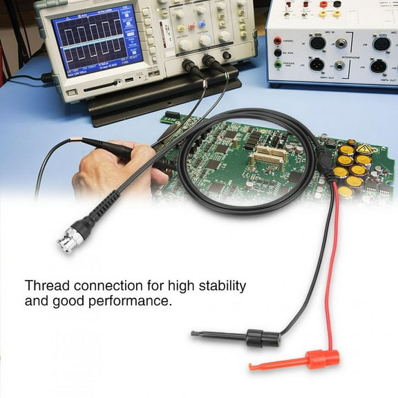 2Pcs Bnc To Dual Testing Hook Probe Oscilloscope Machine Test Lead Coaxial Cable for With Interface.