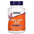 thumbnail image 1 of Suplemento: Ácido alfa lipoico de NOW Foods, 100 mg, 120 cápsulas, 1 of 4