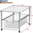 thumbnail image 5 of Simple Houseware Stackable Under Sink Cabinet Pull Out Sliding Basket Organizer Drawer, Chrome, 5 of 5