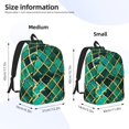 thumbnail image 2 of Disketp Green Mosaic Glass Mochila de Lona Estampada, Mochila Escolar de Viaje Ligera para Estudiantes y Portátil-Small, 2 of 5