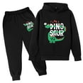 thumbnail image 2 of Toddler Boy Outfits Prehistoric Dino Hoodie and Joggers Breathable Set Boys' Clothing Sets Beige 3-4 Years, 2 of 3