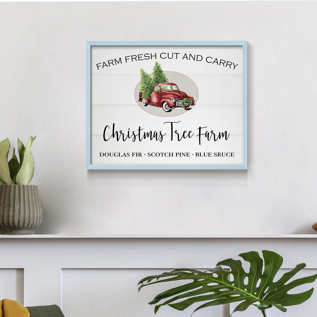 Christmas Tree Farm by Carol Robinson - Restickable Framed Giclée Print