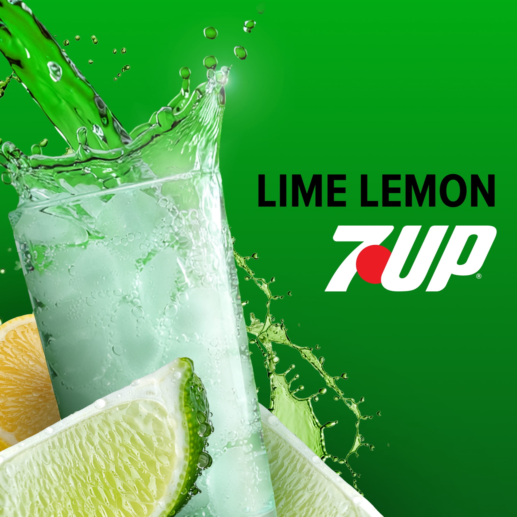 (4 pack) 7UP Caffeine Free Lime Lemon Soda Pop, 16.9 fl oz, 6 Pack Bottles