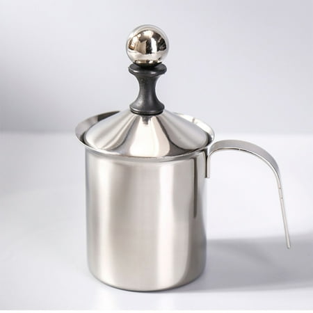 

Double Mesh Milk Frother Stainless Steel Milk Foamer Hand Pump for Cappuccino 400cc/800cc New