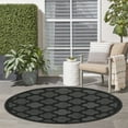 thumbnail image 3 of Nourison Easy Care Indoor/Outdoor Charcoal Black 5' x Round Area Rug (5 Round), 3 of 9