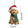 thumbnail image 3 of 2d Acrylic Christmas Tree Ornament, Friendship Themed Flat Hanging Decor, Festive Pendant for Car Interior Rearview Mirror, Home Wall Window Holiday, Lazyguy, 3 of 9