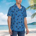 thumbnail image 3 of Honeii Tennis Rackets 1 Print Men’s Hawaiian Shirt,Classic Button-Down Short Sleeve Shirt, for Beach, Vacation, and Outdoor Activities,X-Large, 3 of 7