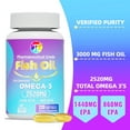 （2 Pack) π Fish Oil Softgels with Omega 3 Fatty Acids for Heart Health
