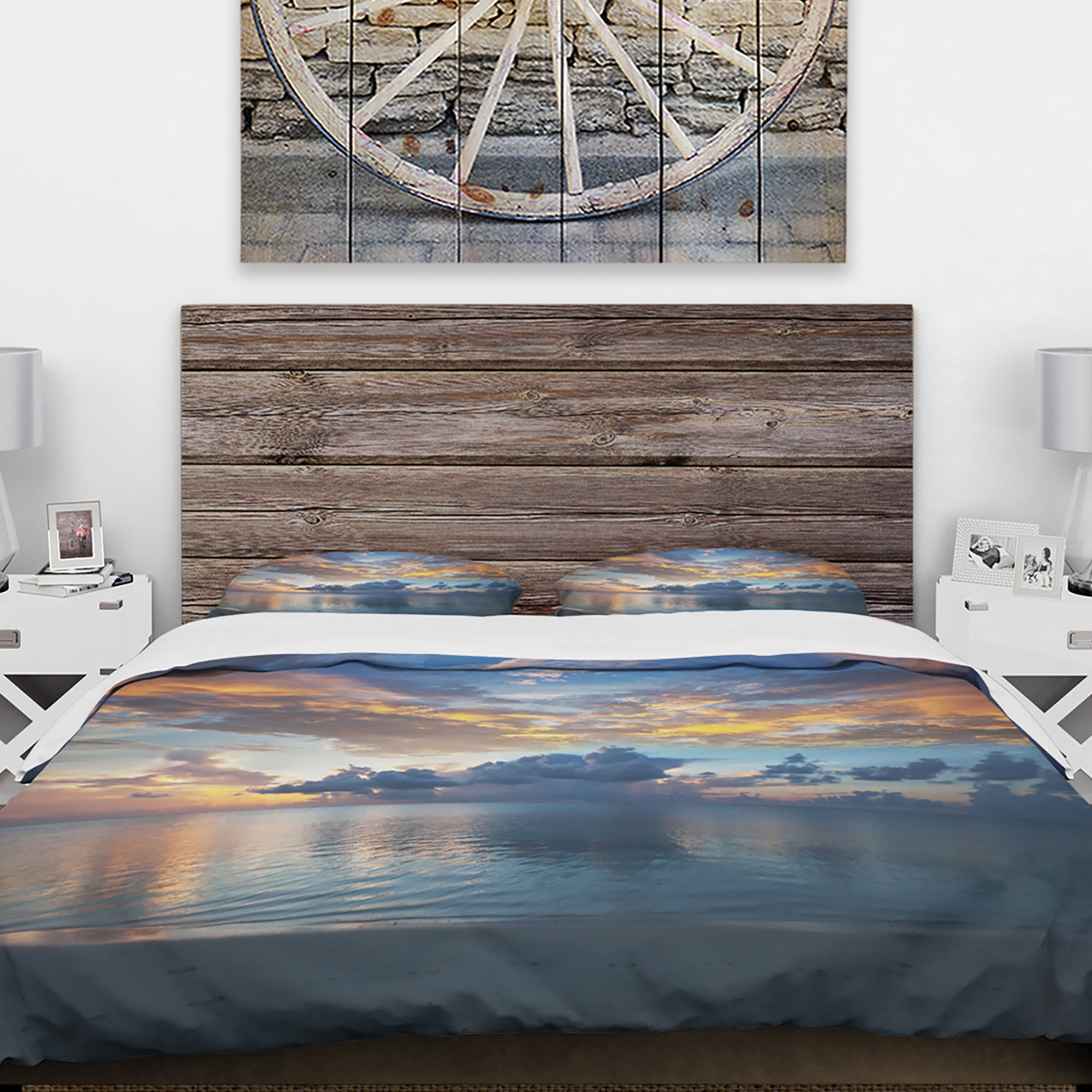 Designart 'Exotic Colorful Maldives Seashore' Seascape Duvet Cover Set