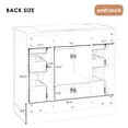 thumbnail image 4 of Adjustable Shelving - Grey Freestanding Bathroom Vanity for Practical Use, 4 of 7