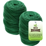 Biostretch Soft Plant Ties for House and Garden Plants - Environmentally Friendly Stretchy Green Plant Tape and Garden Twine Plant String 2 Pack (Green Bio Roll x 2)