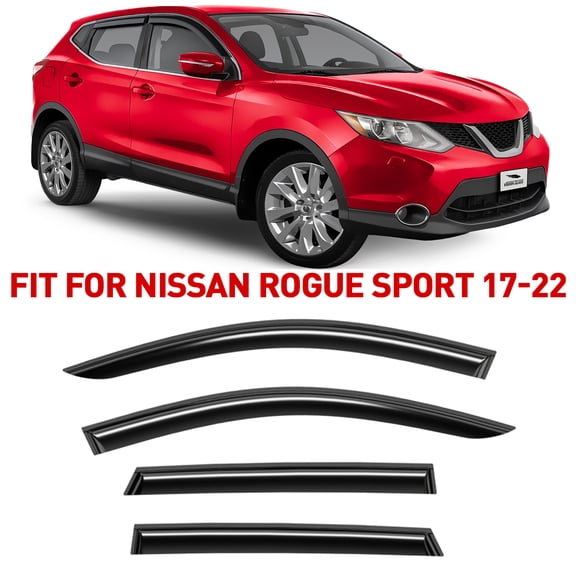 Voron Glass Tape-on Extra Durable Rain Guards for Nissan Rogue Sport 2017-2022, Window Deflectors, Vent Window Visors, 4 Pieces - 100434