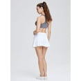 thumbnail image 6 of Women Athletic Skirt Quick Dry Running Golf Skort Pleated with Pockets, White, X-Large, 6 of 6