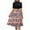 Hot Pink, variant on Midi Dresses for Women Floral Printed Short Sleeve Long Dresses High Waist Crewneck Dress Summer Empire Waist Dress Pink L